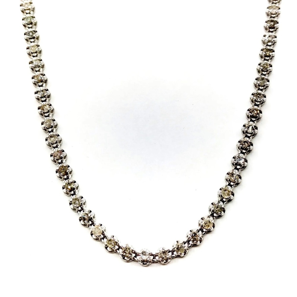 18K Tennis Necklace 5Carat Natural Diamond Gifting ideas 💎📦🎄or gift to urself